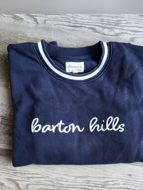 Ellsworth + Ivey Barton Hills Sweatshirt Navy Medium Cotton Preppy